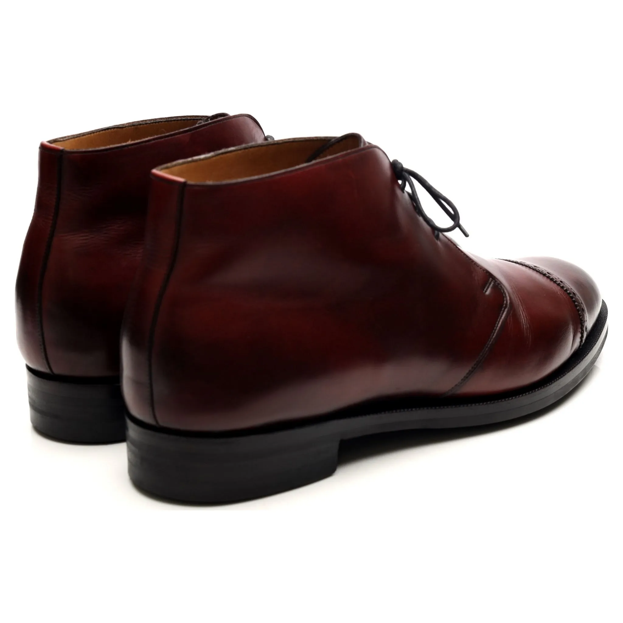 'Lomond' Burgundy Leather Chukka Boots UK 11 F