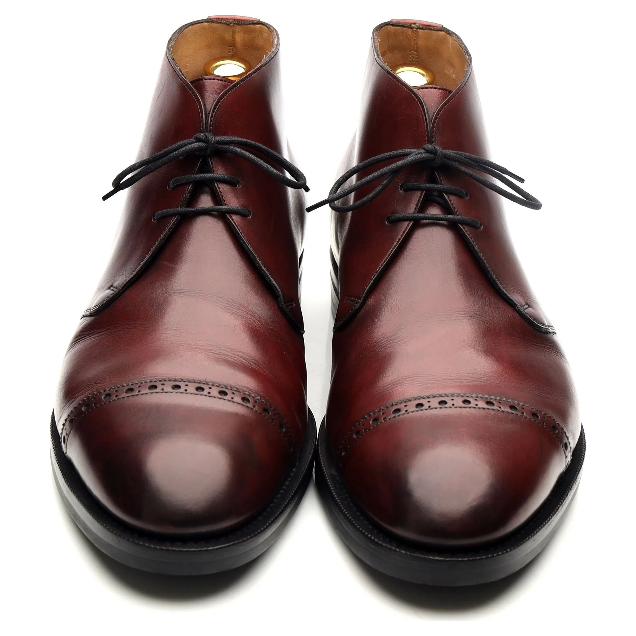 'Lomond' Burgundy Leather Chukka Boots UK 11 F