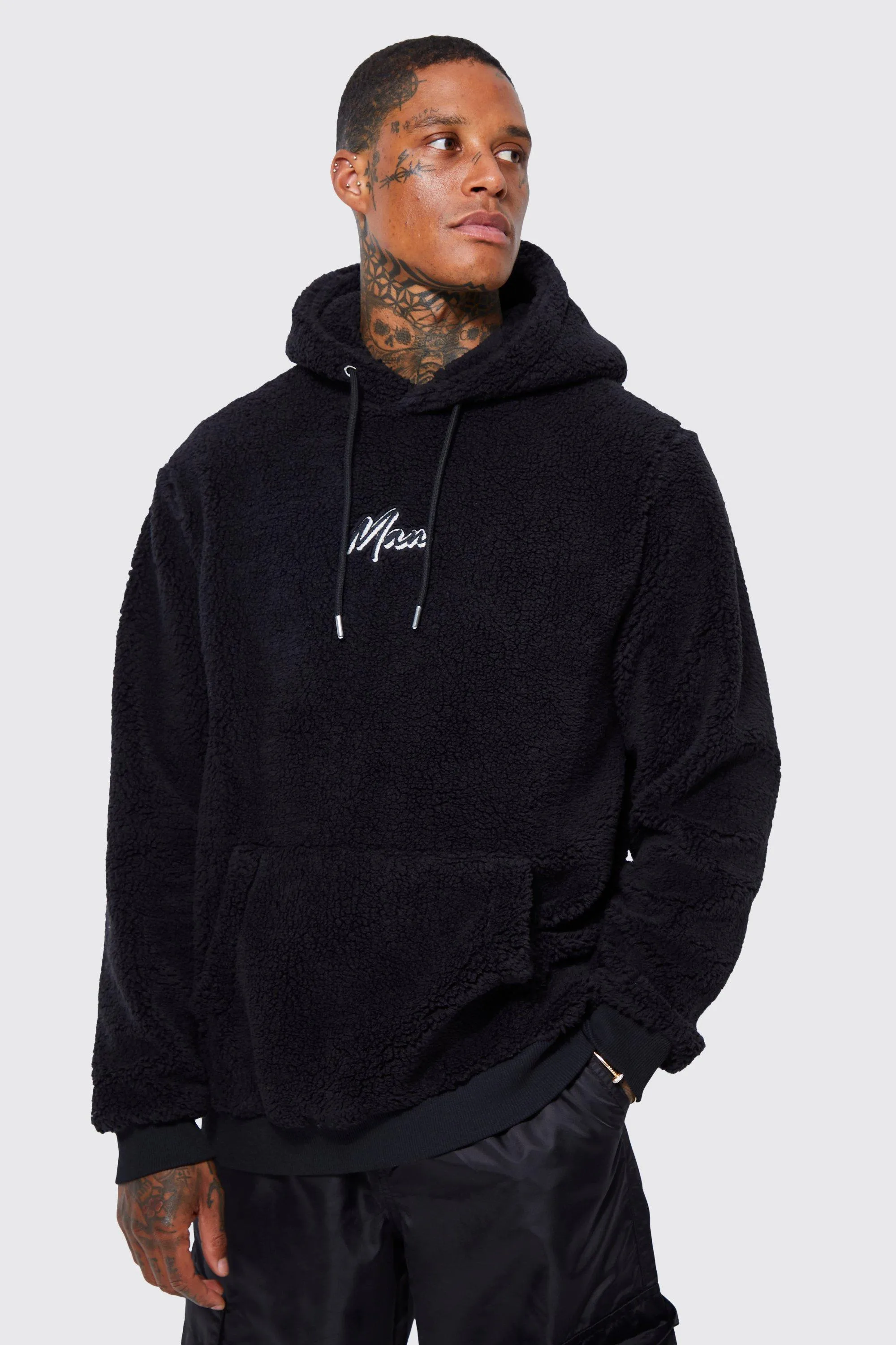 Man Script Borg Over The Head Hoodie