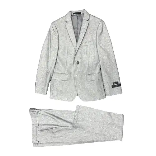 Marc New York Boys Husky Light Grey Sharkskin Suit WH707