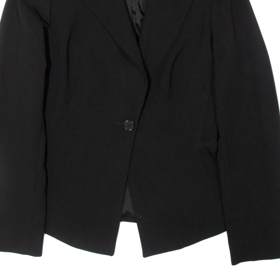 MARELLA Womens Blazer Jacket Black Wool UK 10