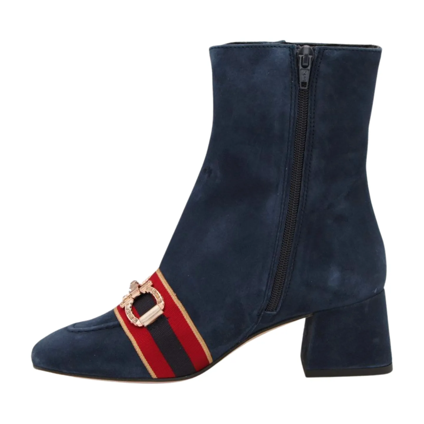 Marian Navy Suede Block Heel Boot