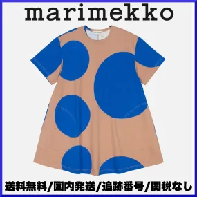 marimekko  |Crew Neck Dots Cotton Medium Short Sleeves Tunics