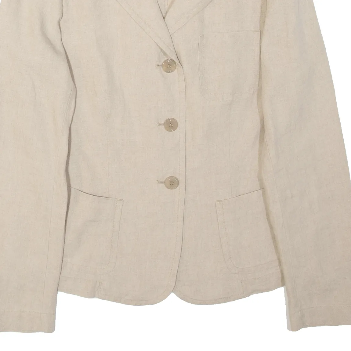 MAX MARA WEEKEND Womens Blazer Jacket Beige Linen UK 10