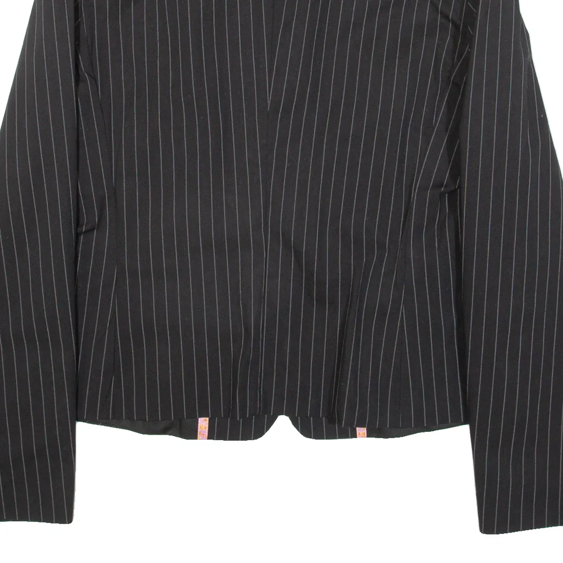 MAX MARA WEEKEND Womens Blazer Jacket Black Pinstripe UK 14