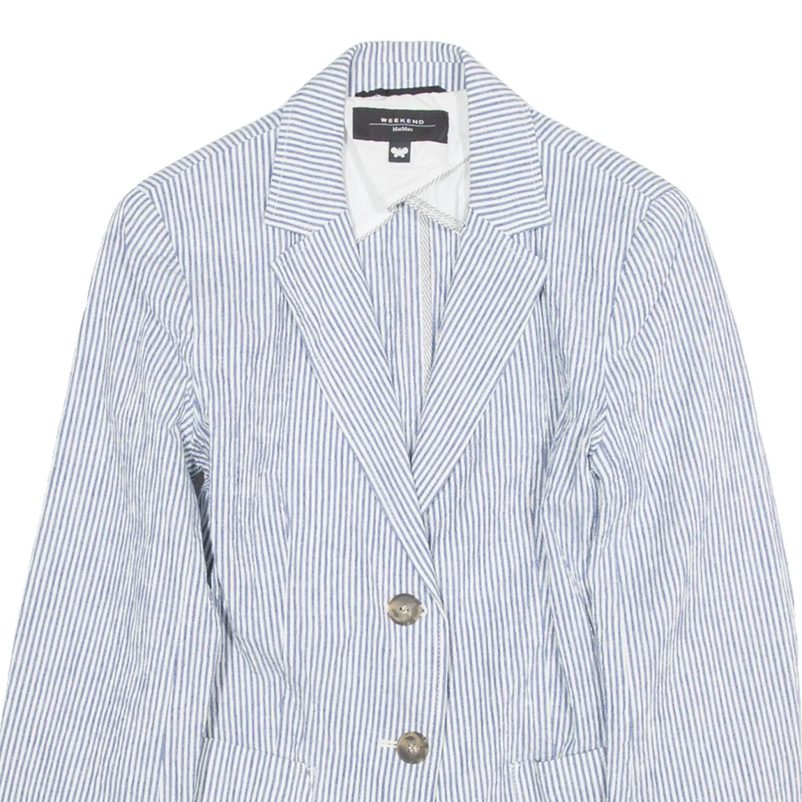 MAX MARA WEEKEND Womens Blazer Jacket Blue Striped S