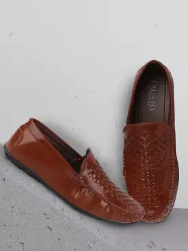 Men Brown Casual Slip-On Loafers