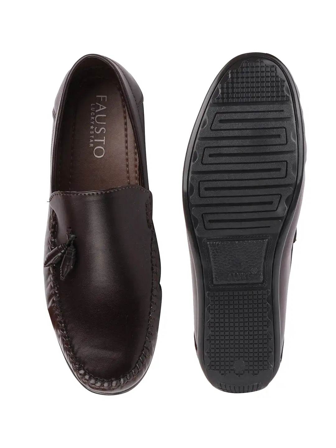 Men Brown Casual Slip-On Loafers