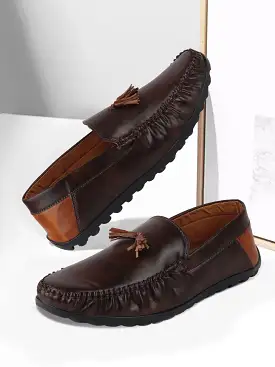 Men Brown Casual Slip-On Loafers