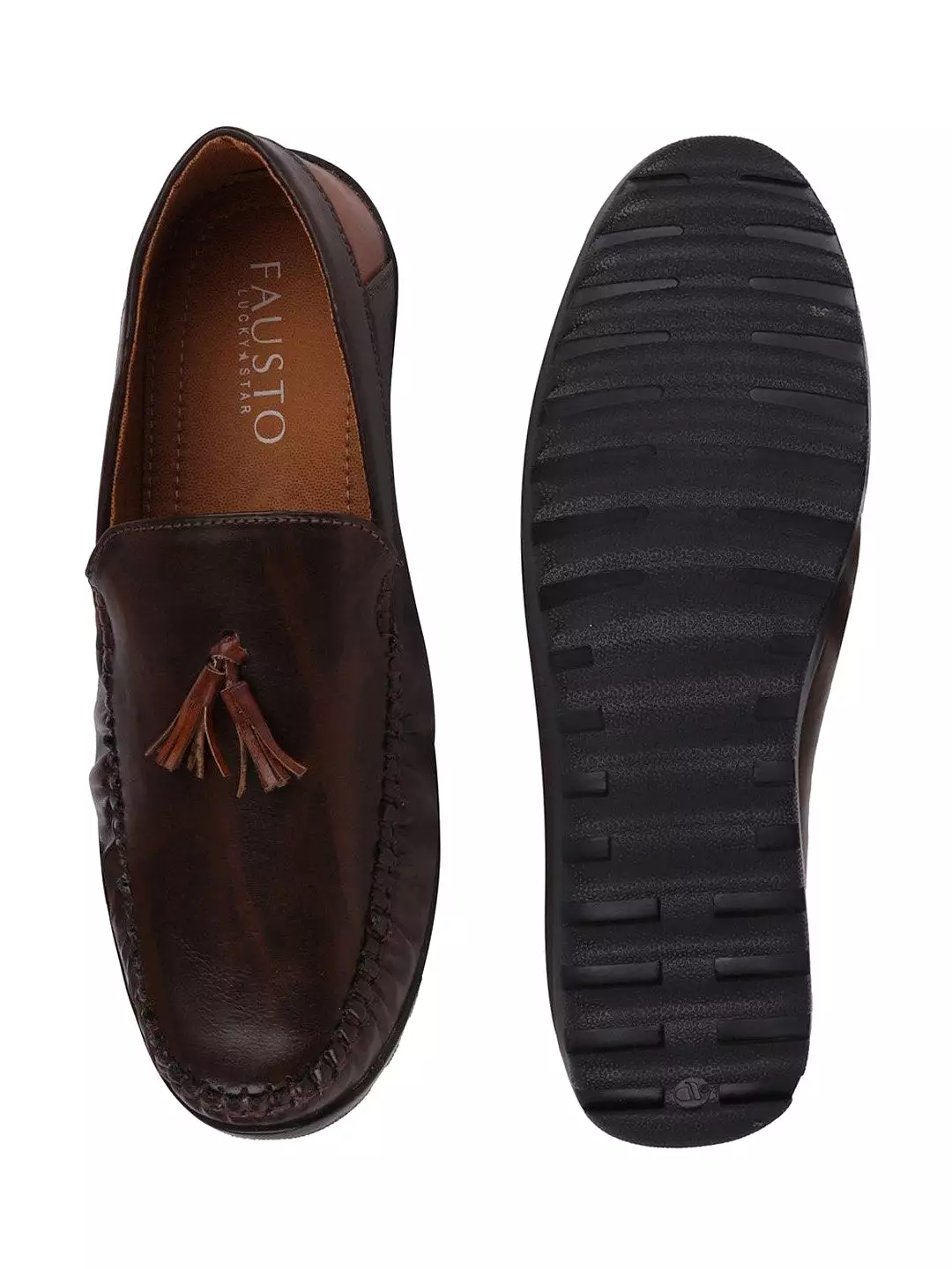 Men Brown Casual Slip-On Loafers