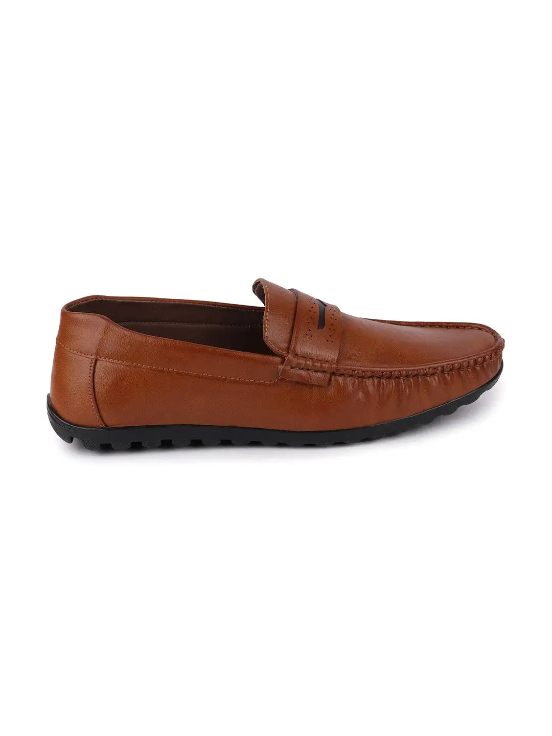 Men Tan Casual Slip-On Loafers