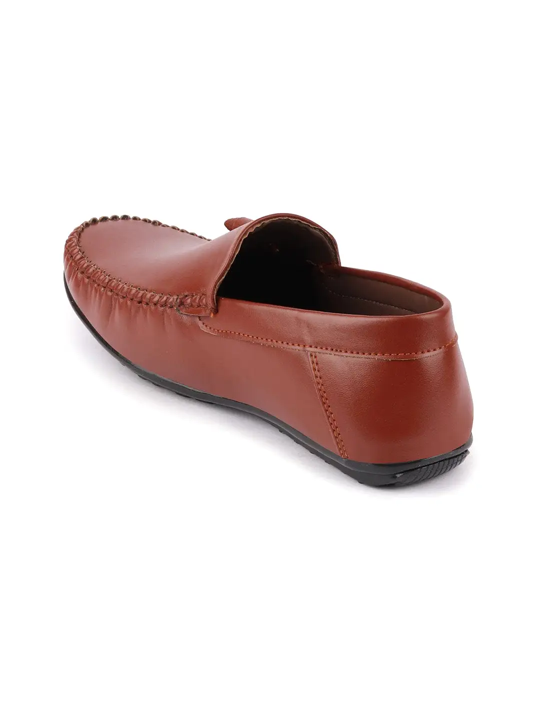 Men Tan Casual Slip-On Loafers