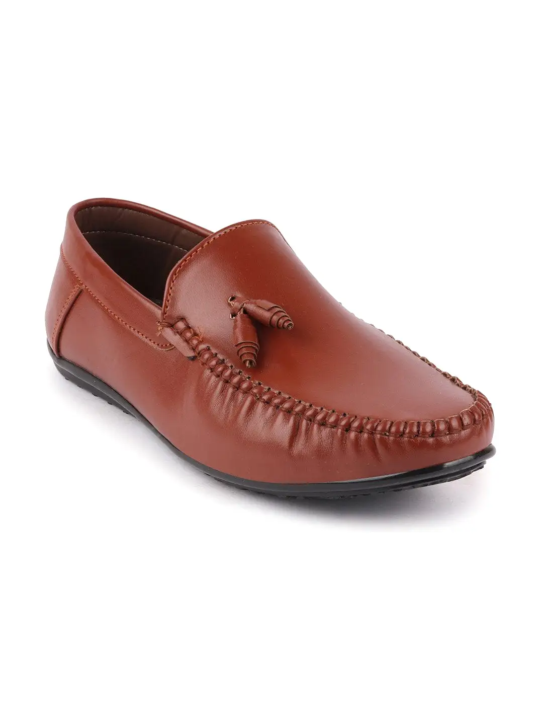 Men Tan Casual Slip-On Loafers