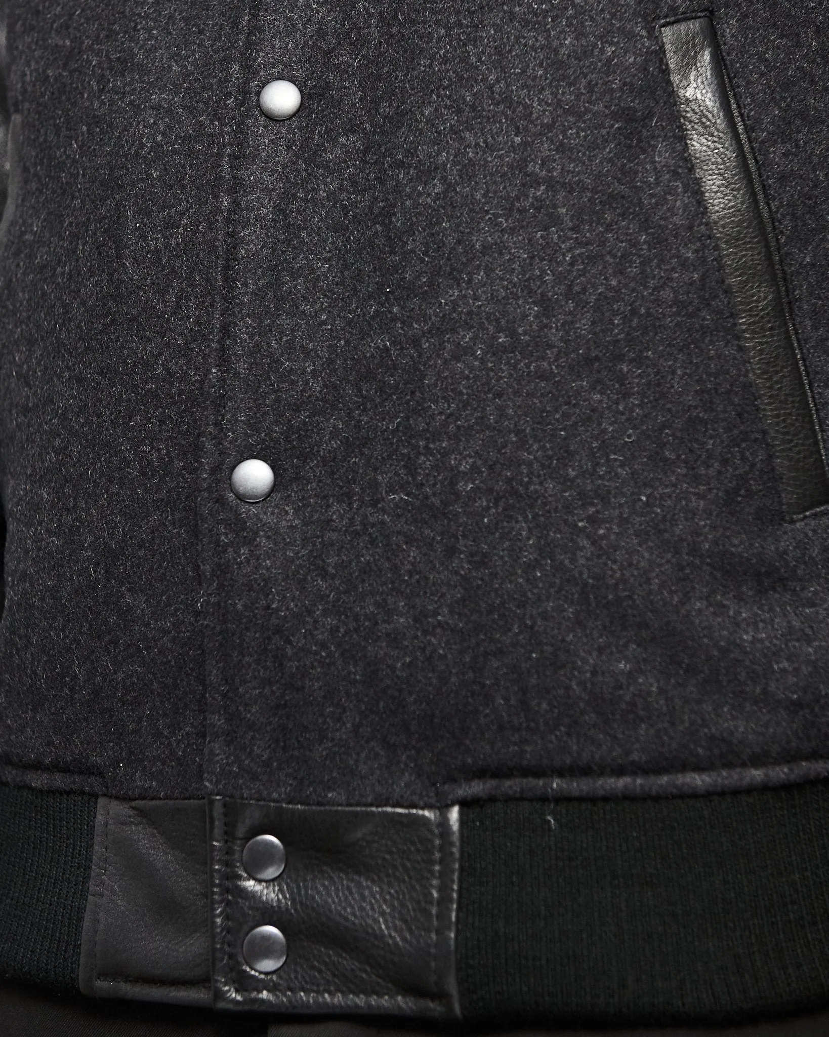 MEN'S MODERN VICE WOOL & LEATHER VARSITY JACKET