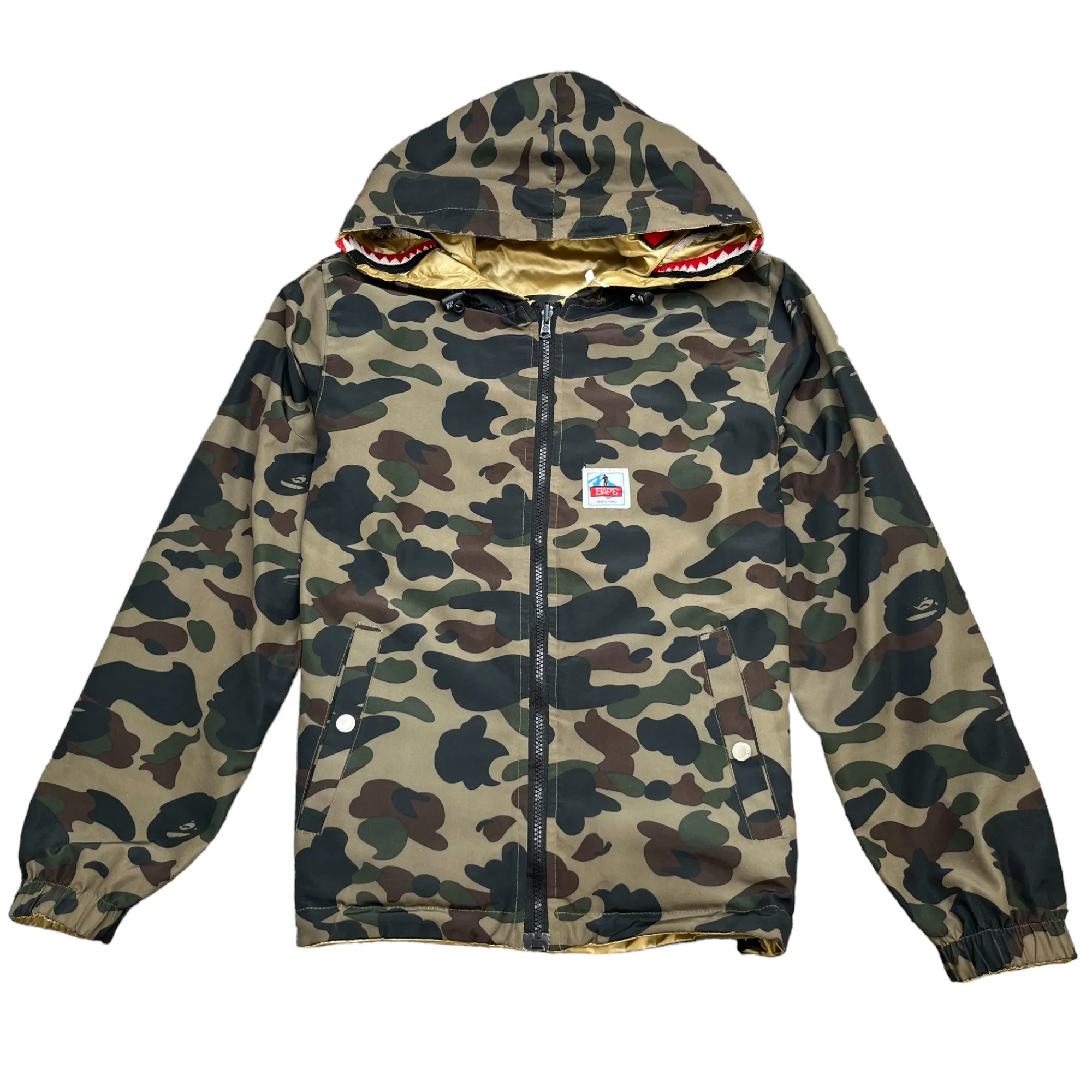 Men's Reversible Camo Jacket Gold Size M