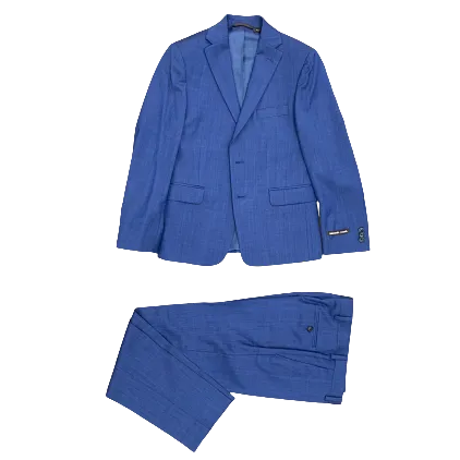 Michael Kors Boys Blue Tic Wool Suit _ X0001