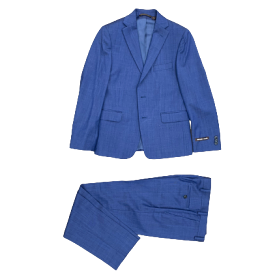 Michael Kors Boys Blue Tic Wool Suit _ X0001