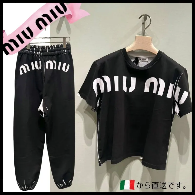 MiuMiu  |Plain Logo Outlet Hoodies & Sweatshirts