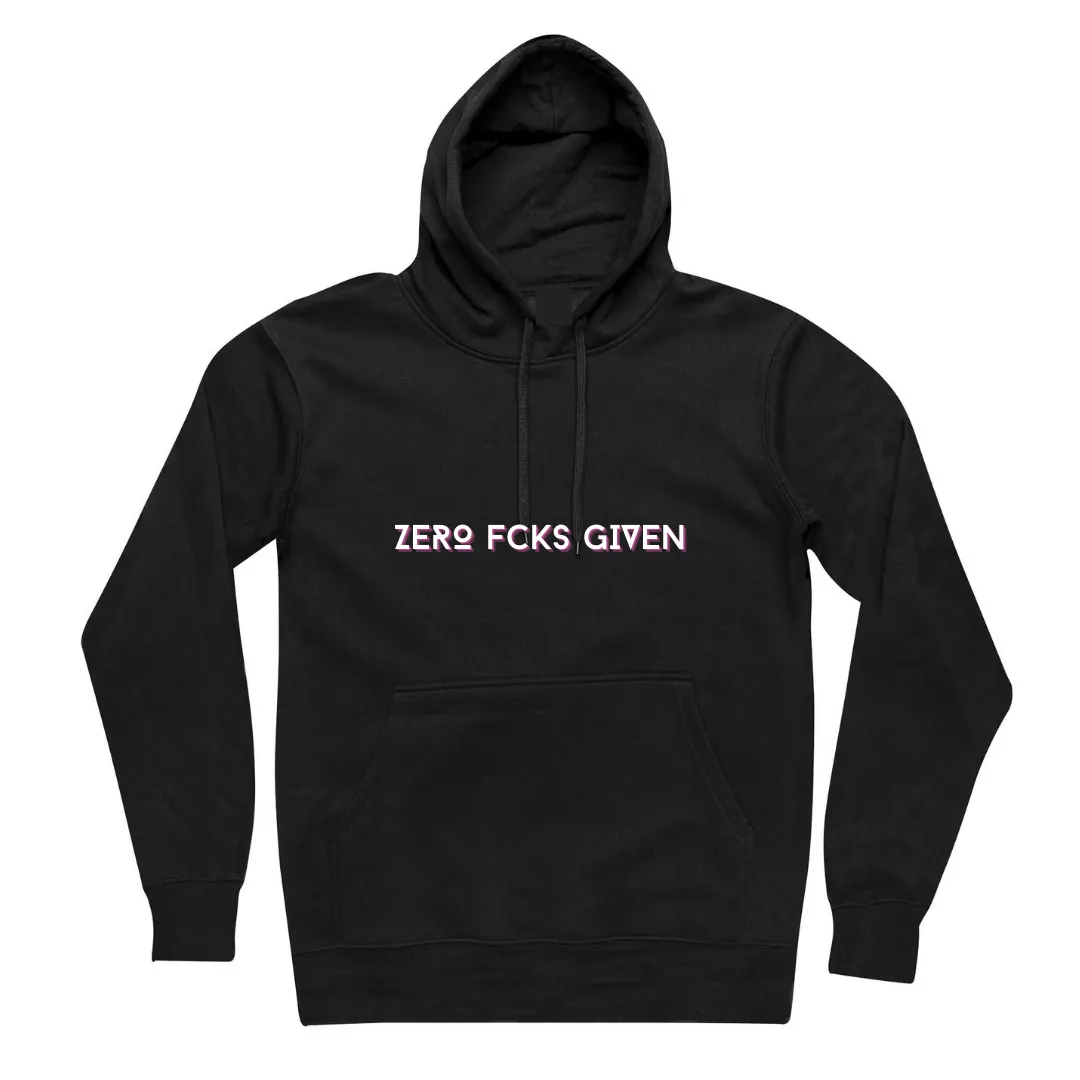 MLW By Design - Zro FCKS Adult Fleece Hoodie | Pink or Black