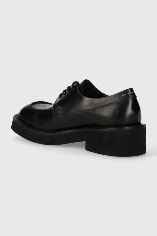 MM6 Maison Margiela leather shoes men's black color SH1WQ0001