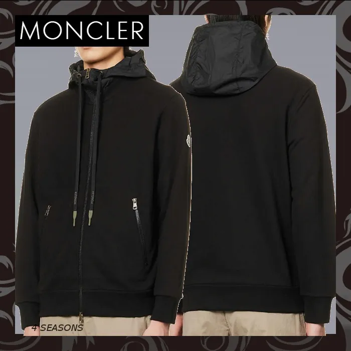 MONCLER  |Long Sleeves Cotton Logo FX Advantage / Exclusive Hoodies