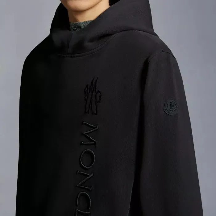 MONCLER  |Long Sleeves Cotton Logo Hoodies