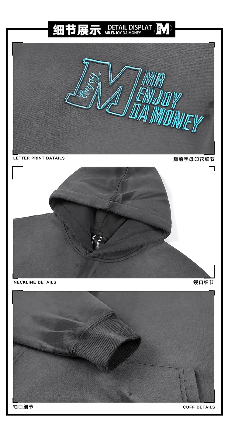 MR. ENJOY DA MONEY  |Long Sleeves Cotton Hoodies