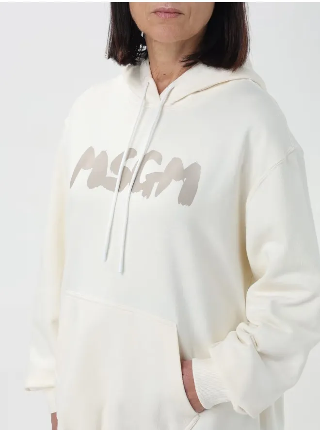 MSGM  |Long Sleeves Cotton Logo Hoodies & Sweatshirts