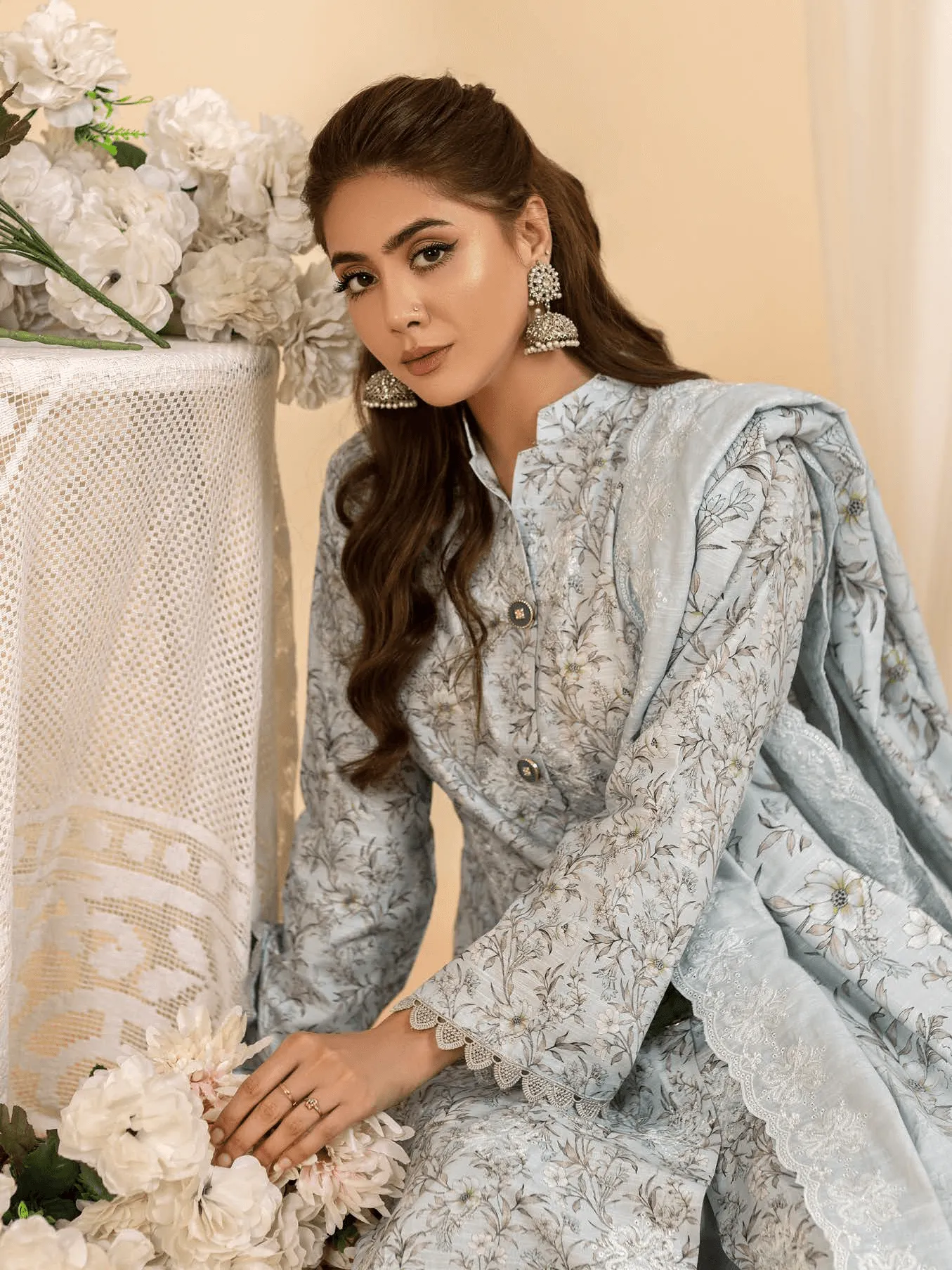 Mumtaz by Manizay Premium Embroidered Khaddar Unstitched 3Pc Suit M-07