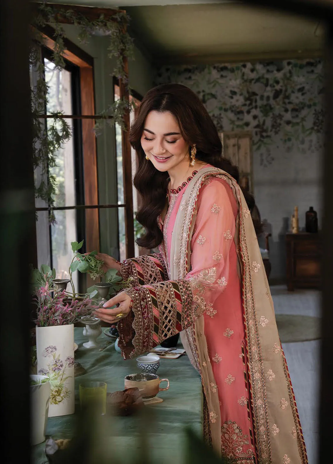 Naina By Premium Embroidered Chiffon 3 Piece Unstitched Suit IMP24N I-189 AAINAA