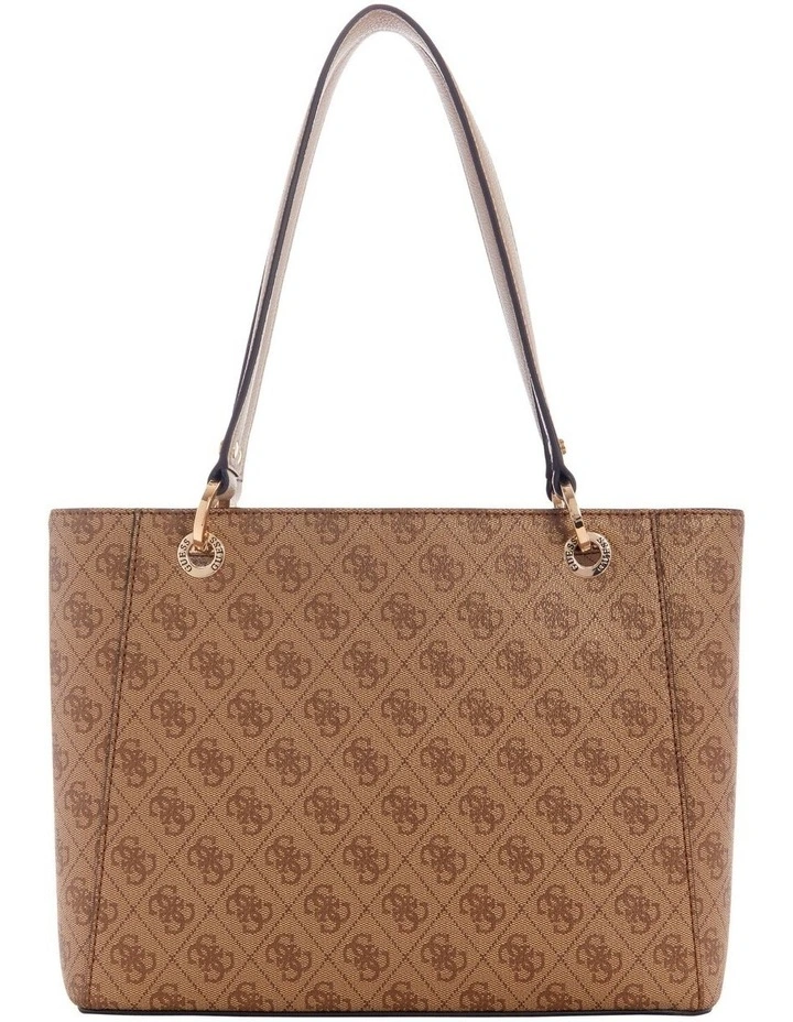 Noelle Noel Tote Bag Small in Latte Logo/Brown