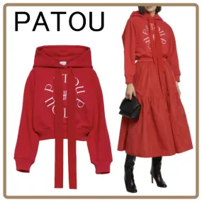 PATOU  |Long Sleeves Cotton Logo Hoodies & Sweatshirts