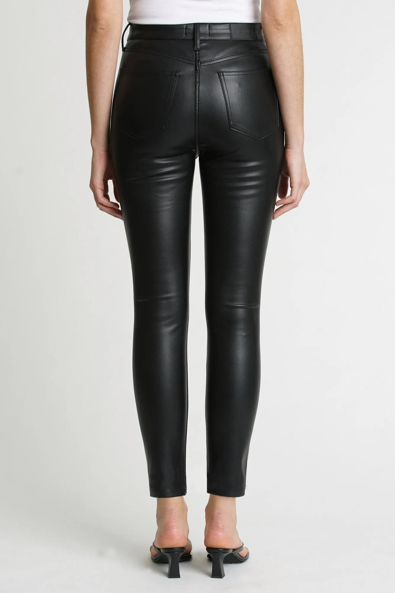 Pistola - Aline High Rise Vegan Leather Skinny Jean - Slate Black *FINAL SALE