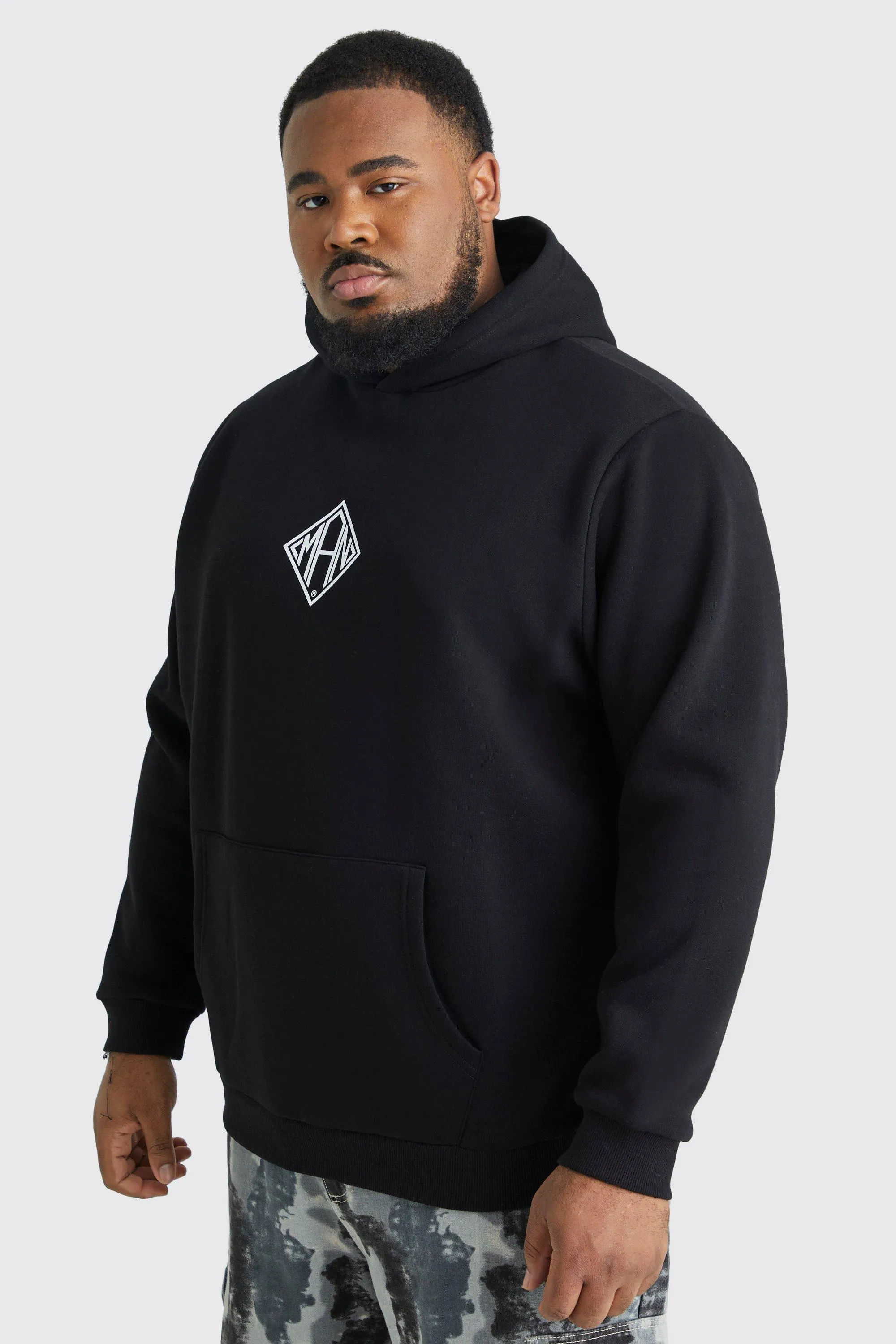 Plus Man Basic Hoodie | boohooMAN UK