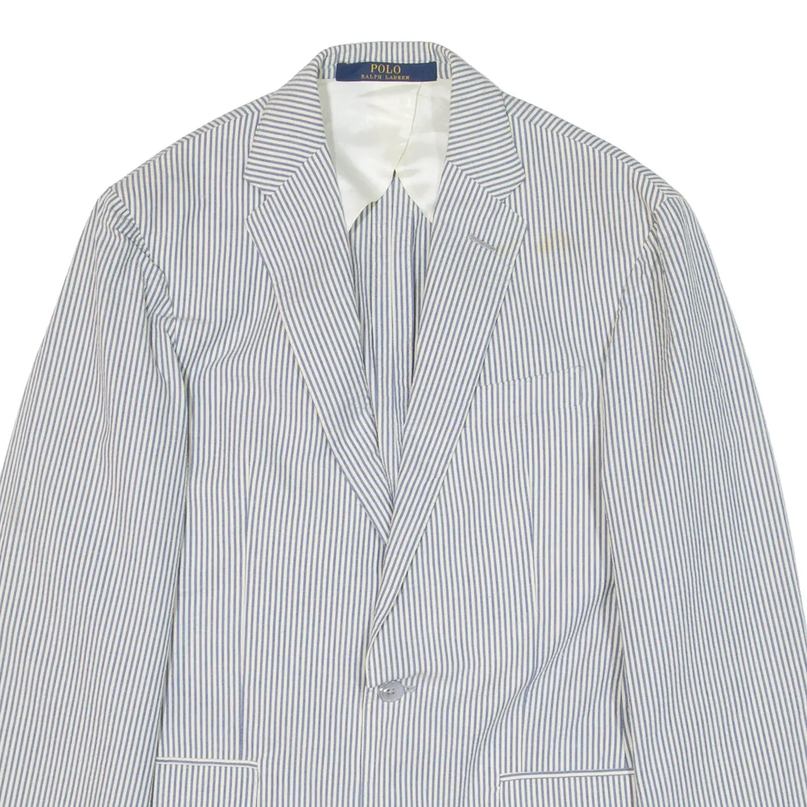 POLO RALPH LAUREN Mens Blazer Jacket Blue Striped S