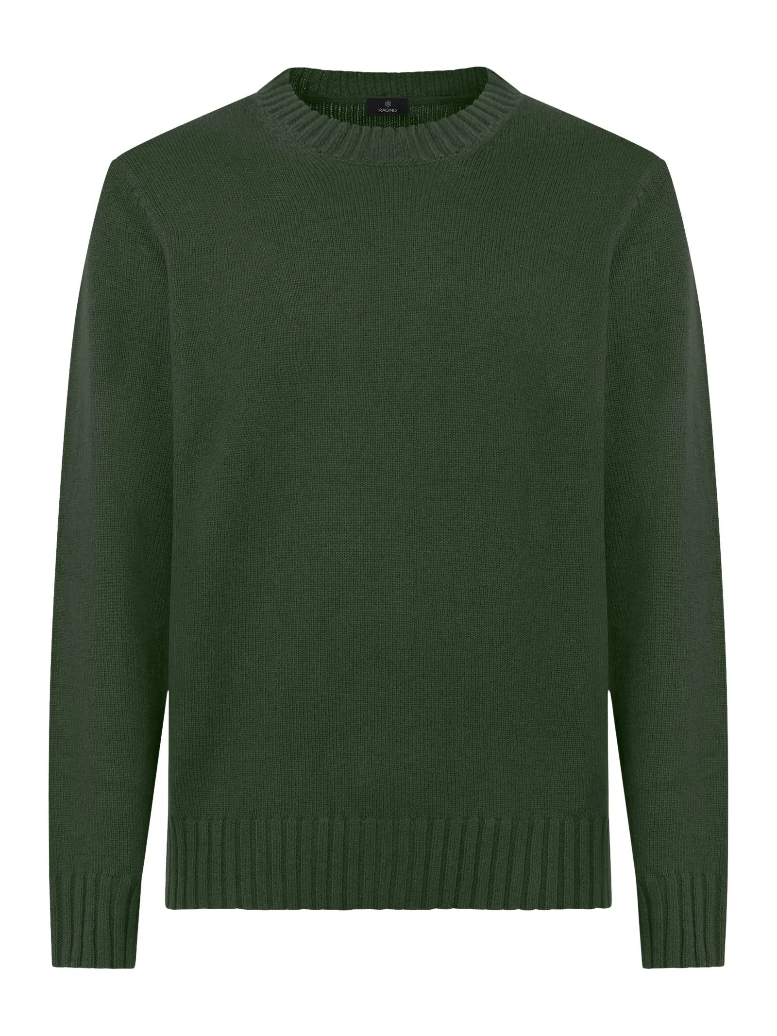 Pull girocollo in filato Nice Wool - Kombu Green