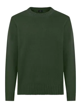 Pull girocollo in filato Nice Wool - Kombu Green