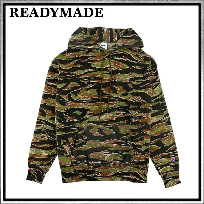 READYMADE  |Camouflage Long Sleeves Cotton Logo Hoodies