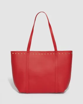 Red Sabina Stud Tote Bag