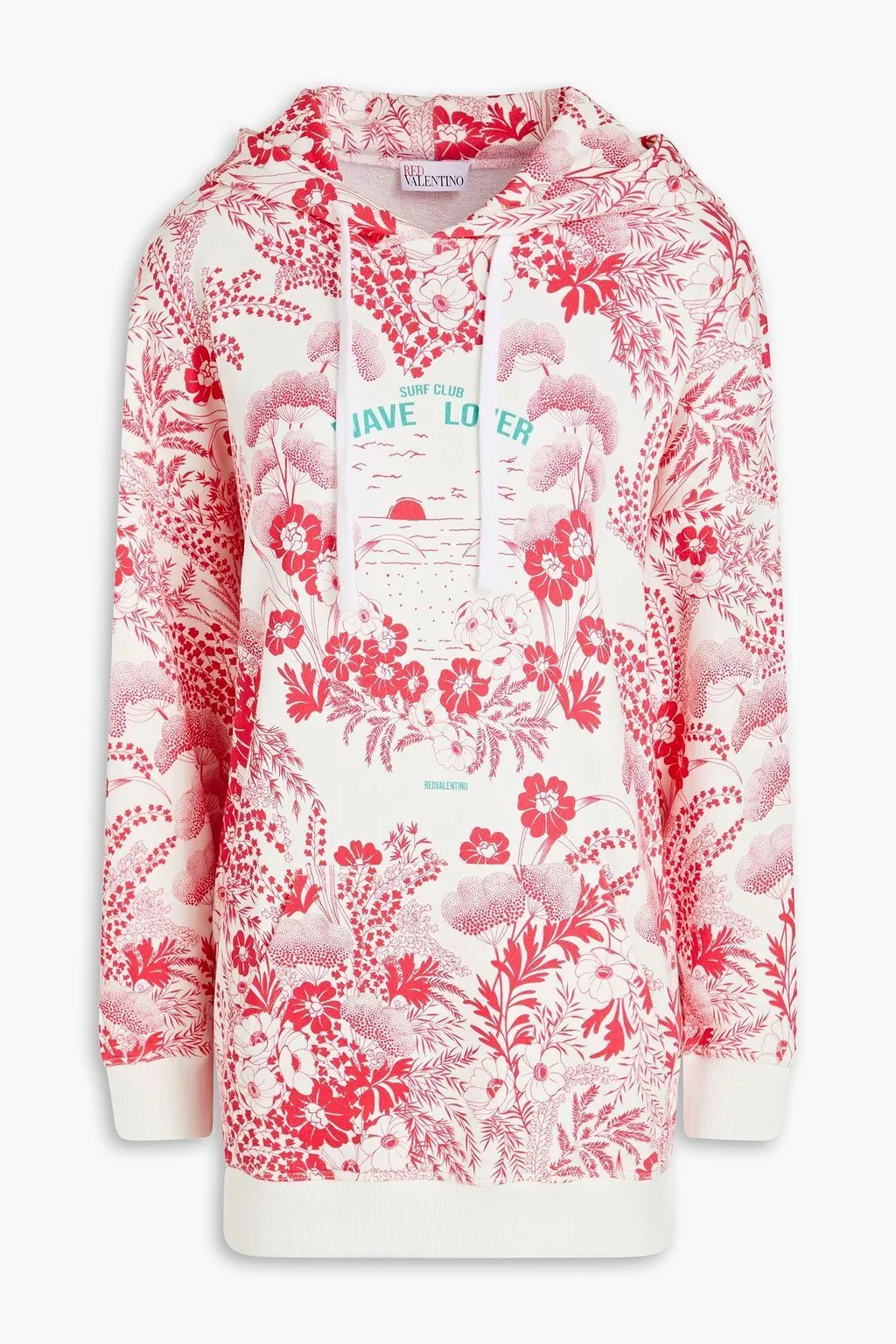 RED VALENTINO  |Flower Patterns Logo Hoodies & Sweatshirts