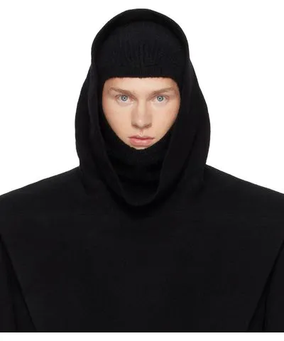 Rick Owens Black Porterville Cowl Hoodie