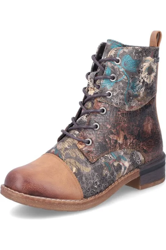 Rieker Ladies boots 94611 -90 brown multi