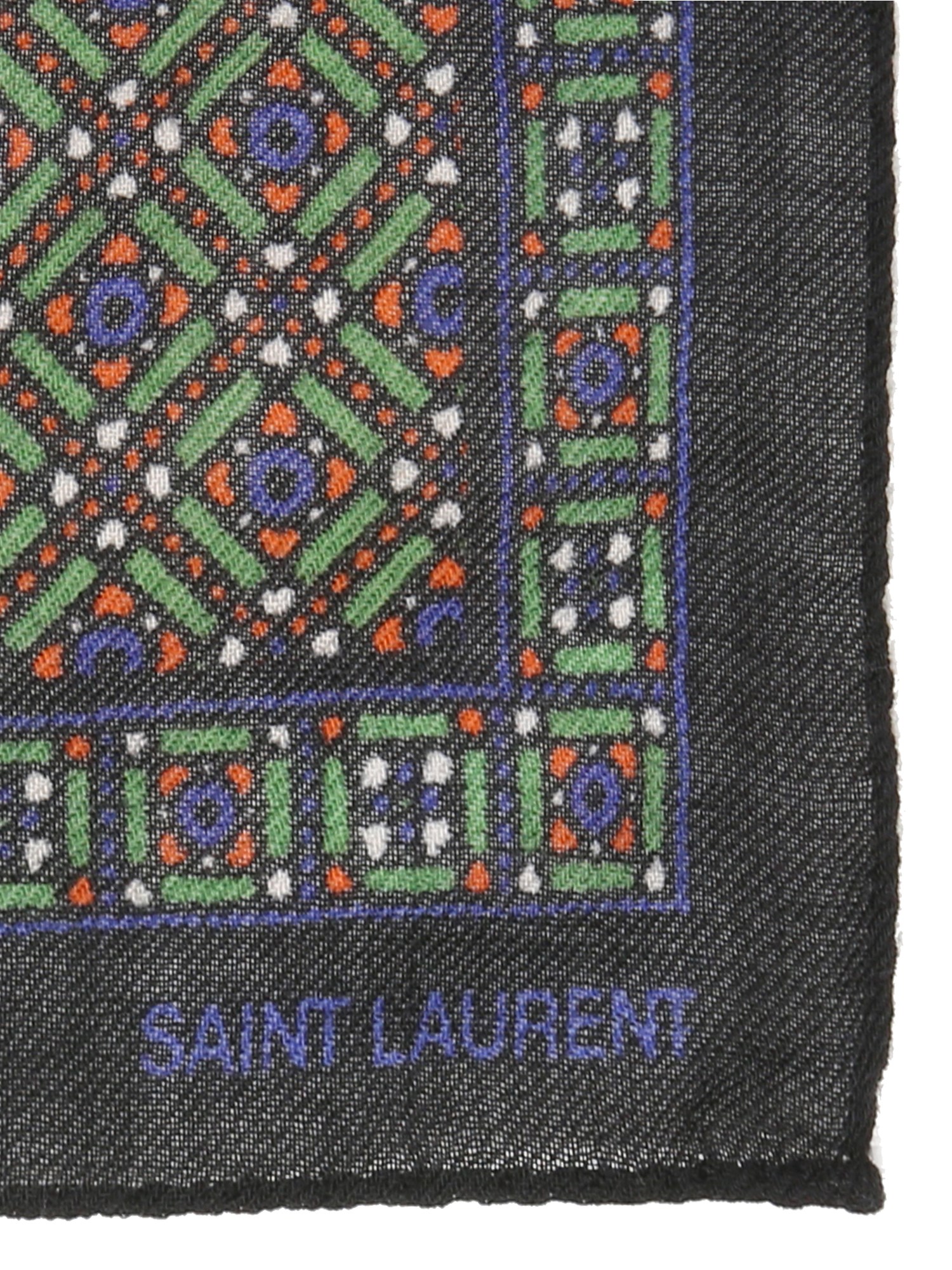 SAINT LAURENT    DIAMOND WOOL TWILL BANDANA