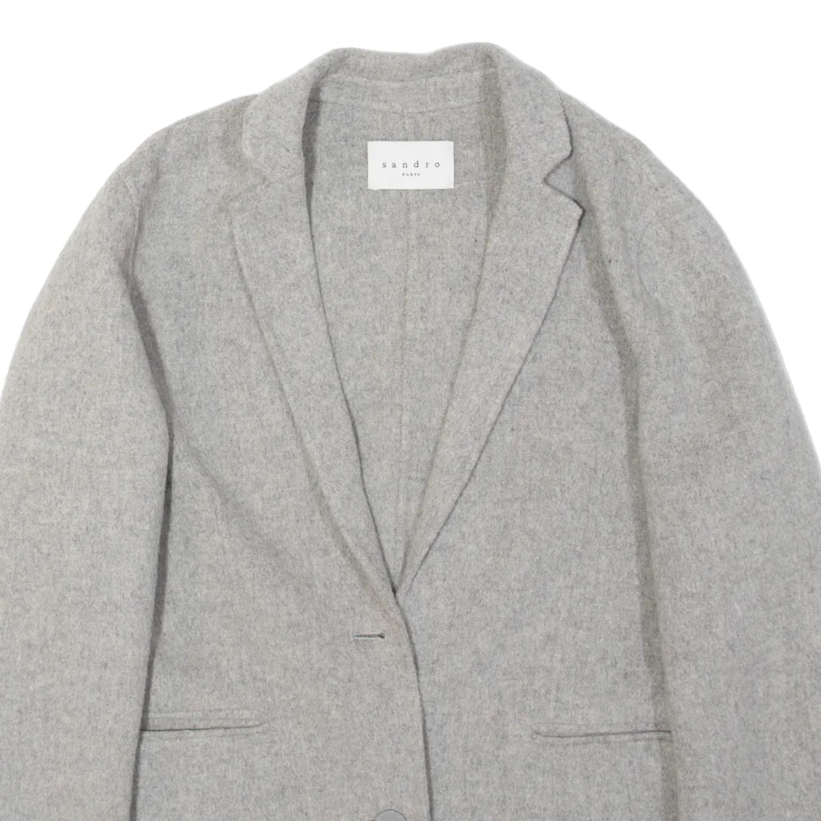 SANDRO Womens Blazer Jacket Grey Wool M