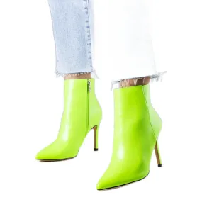 Sandy green high heel boots