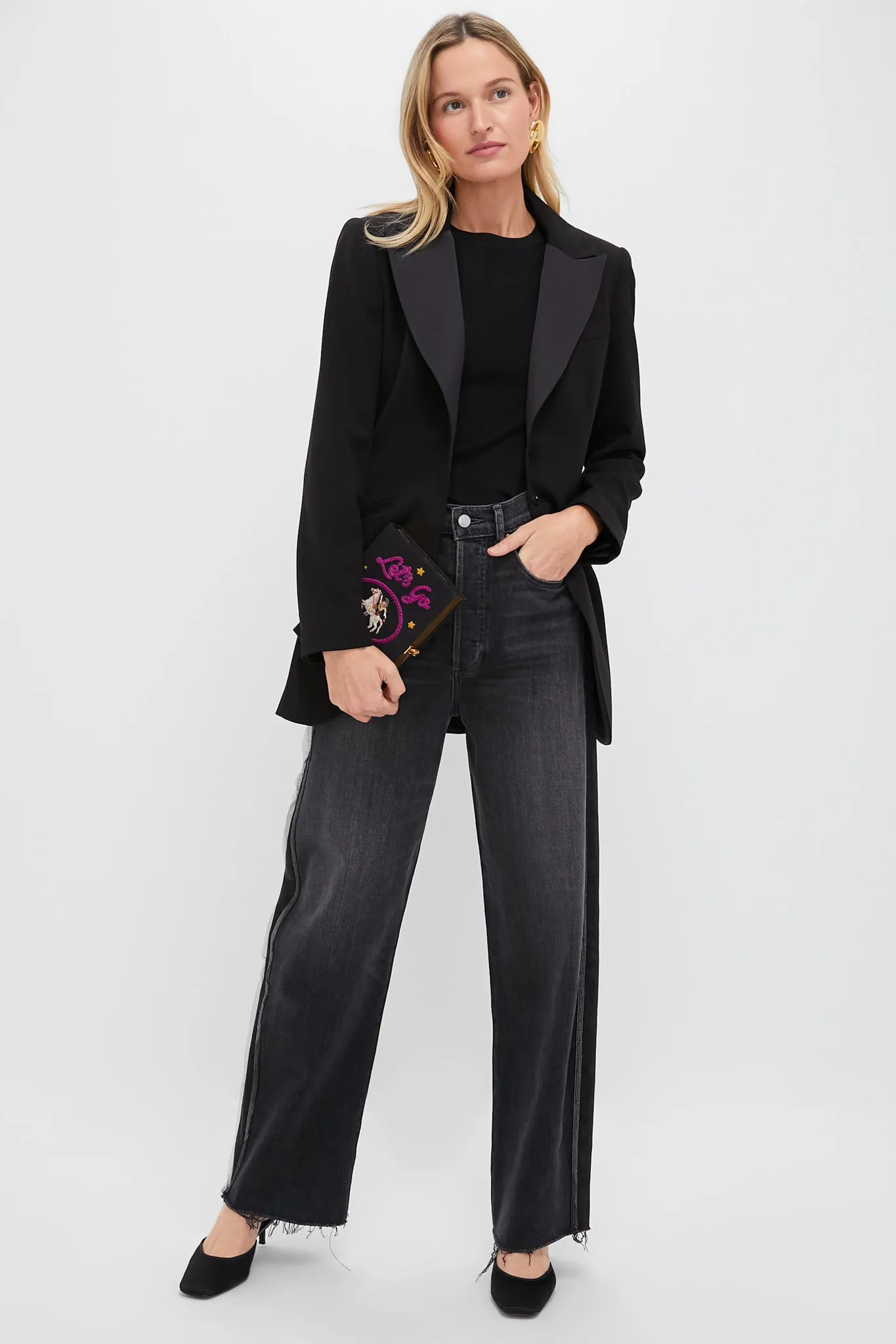 Satin Lapel Emile Blazer