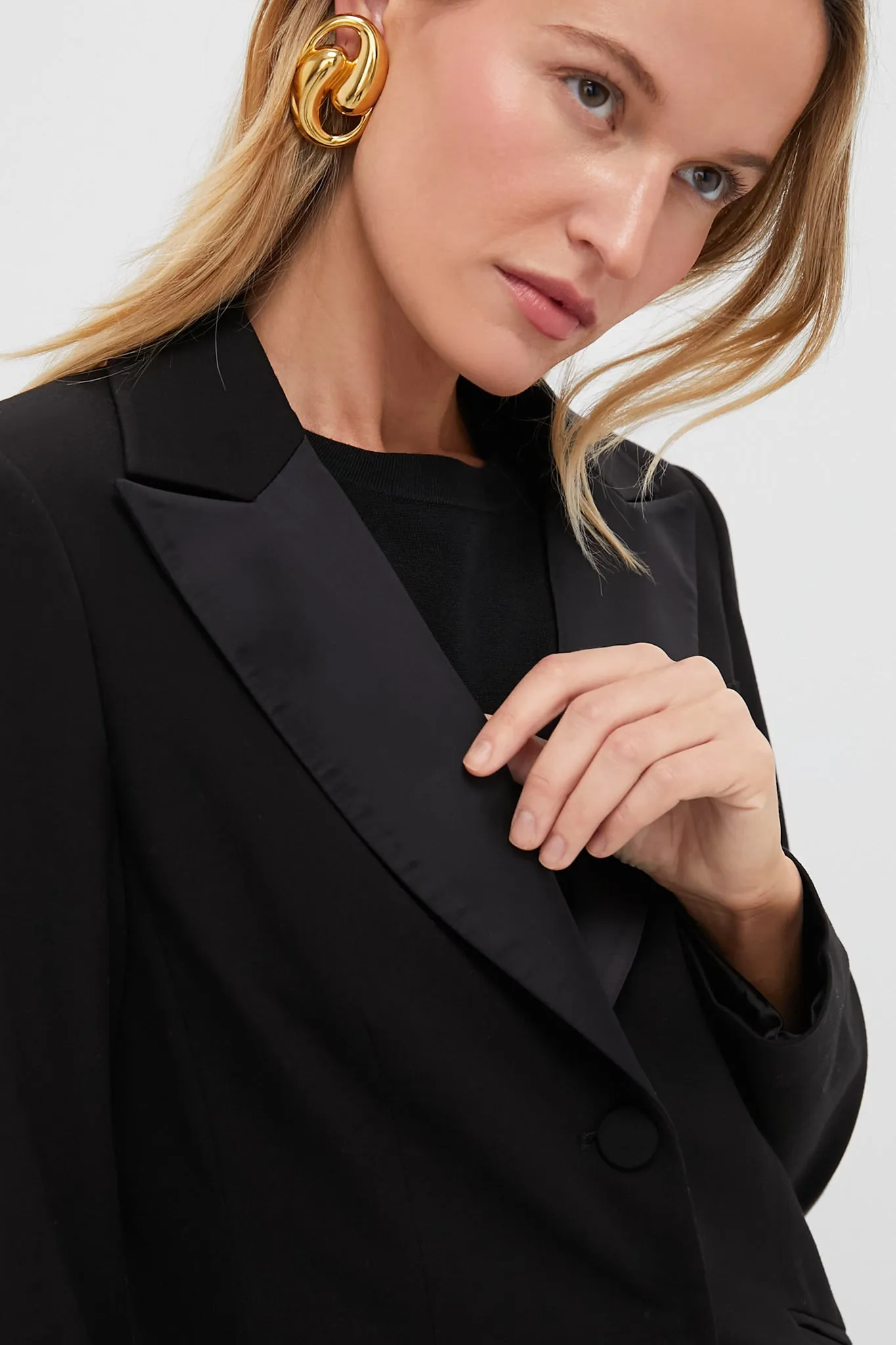 Satin Lapel Emile Blazer