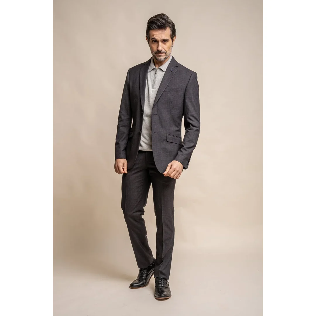 Seeba - Men's Classic Charcoal Blazer