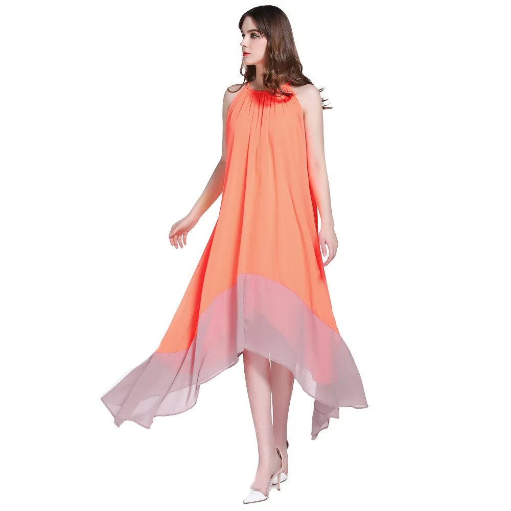 Sexy Women Long Boho Maxi Festa Beach Party Dresses Sweet Chiffon Dress Robe Feida