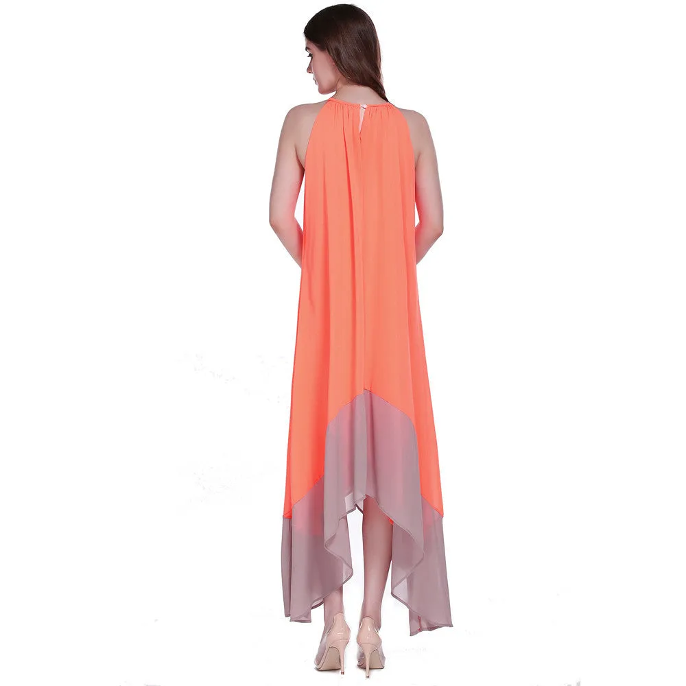 Sexy Women Long Boho Maxi Festa Beach Party Dresses Sweet Chiffon Dress Robe Feida